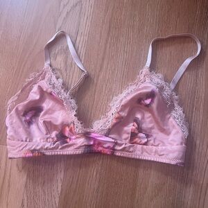 Auden Floral Pink Lace Bralette